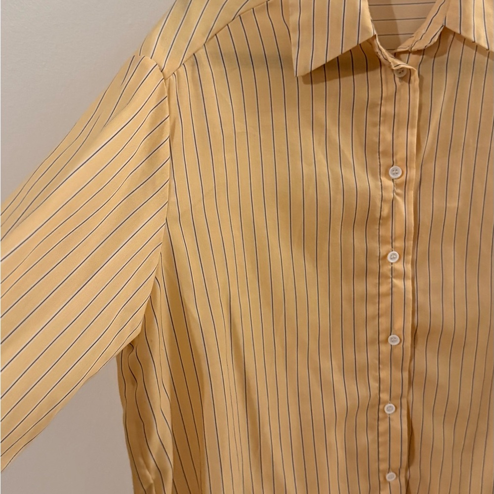 Yellow Striped Button-Up Shirt - Picture 6 of 6